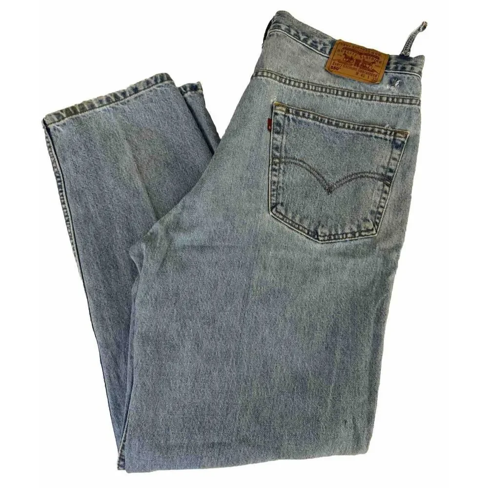 Vintage 90s Levi's 550‎ Relaxed Fit Straight Leg Jeans Men's Size 40x32 (39x32)